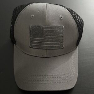Highland Tactical Mesh Trucker Hat Flag Patch Logo Gray Mesh Back OSFM